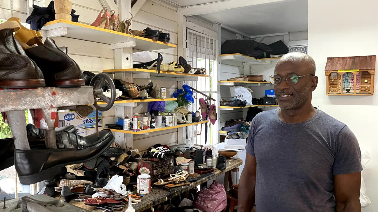 Claudy Gob dans le cadre du reportage